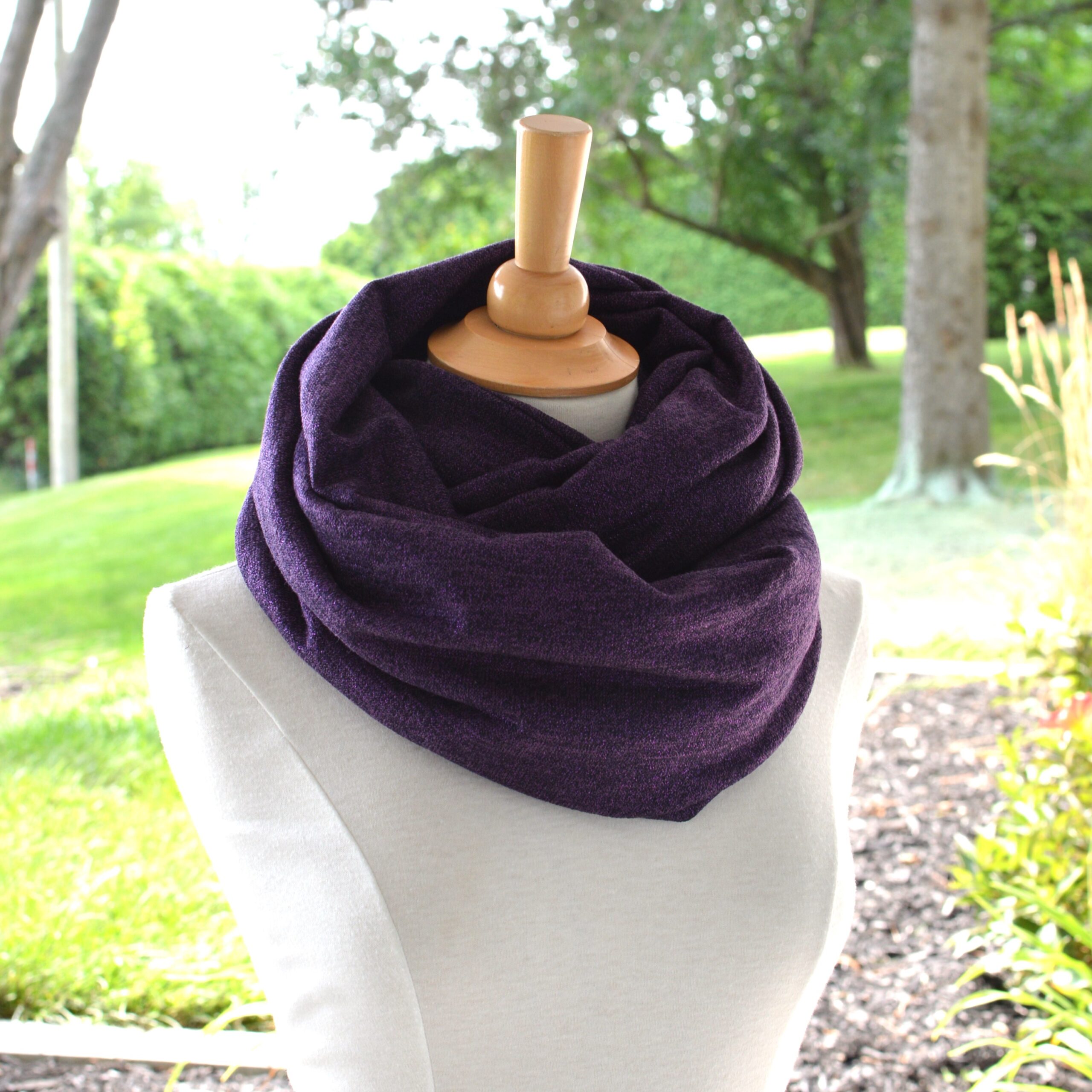 Sparkly Purple Infinity Scarf - Image 6