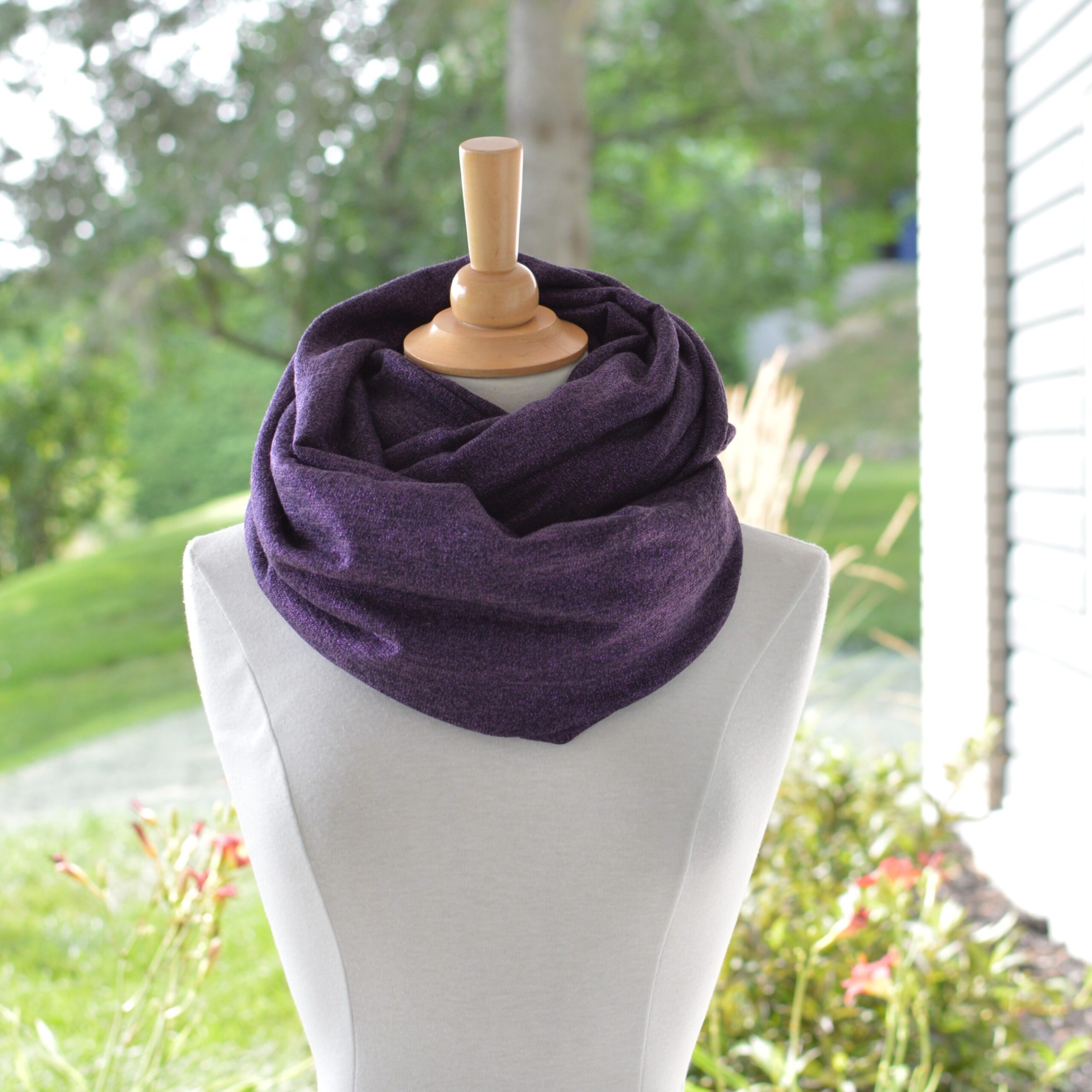 Sparkly Purple Infinity Scarf - Image 2