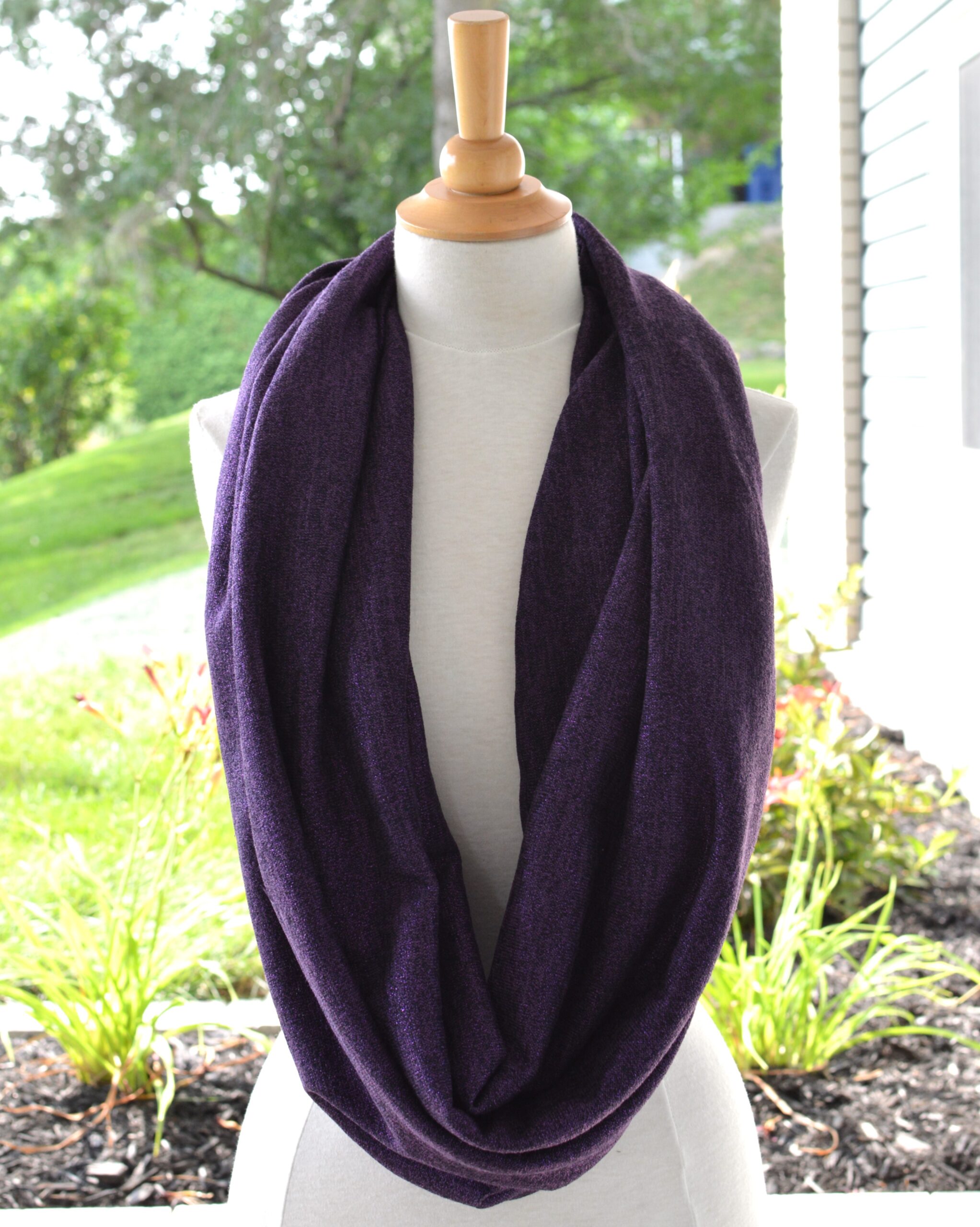 Sparkly Purple Infinity Scarf - Image 5