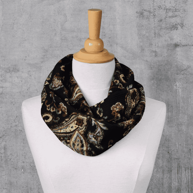 Paisley Short Infinity Scarf